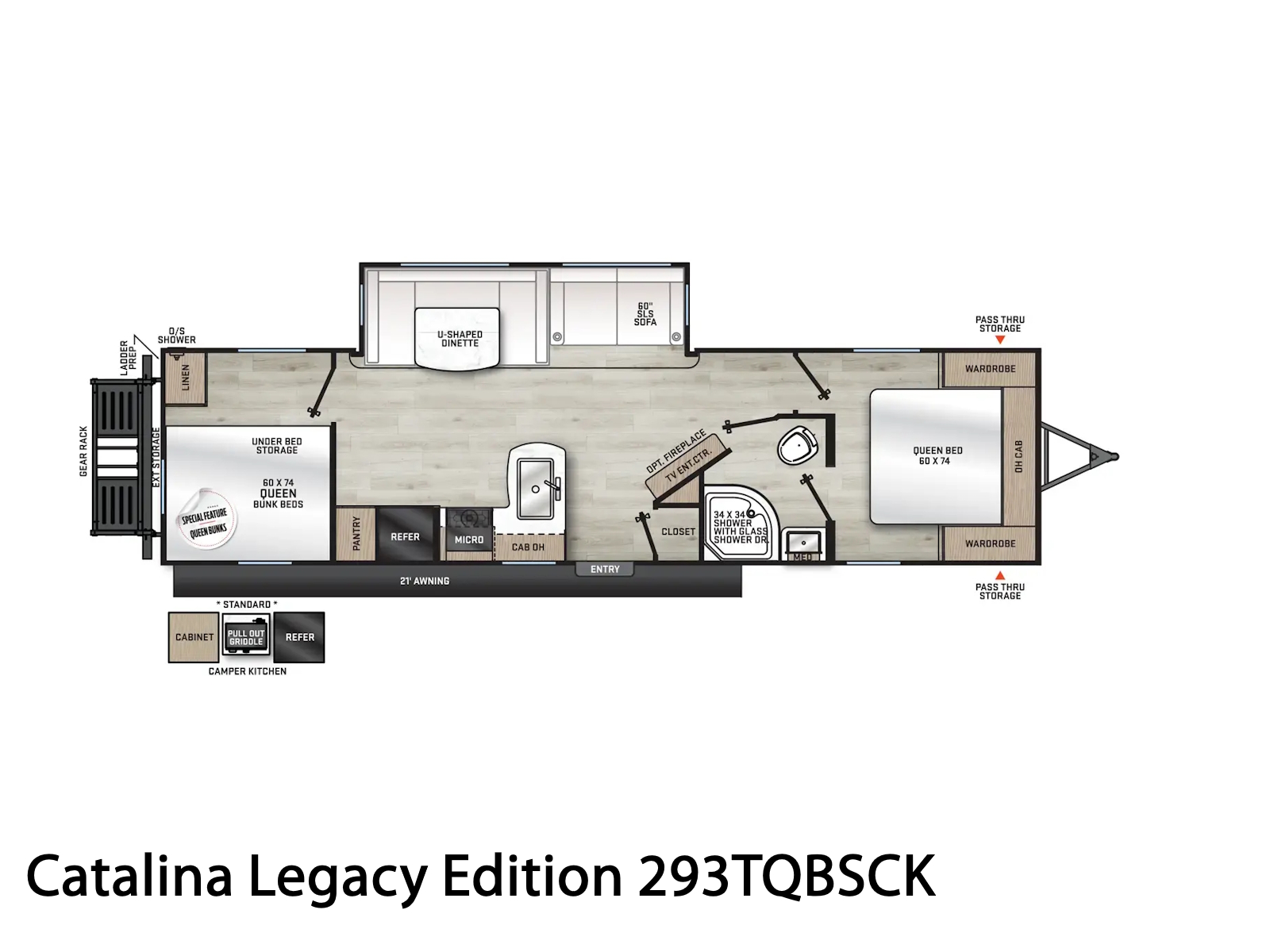 2025 Coachmen Catalina Legacy Edition 293TQBSCK TRAVEL TRAILER