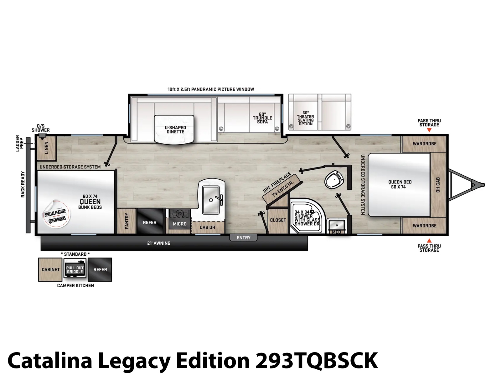 2026 Coachmen Catalina Legacy Edition 293TQBSCK TRAVEL TRAILER