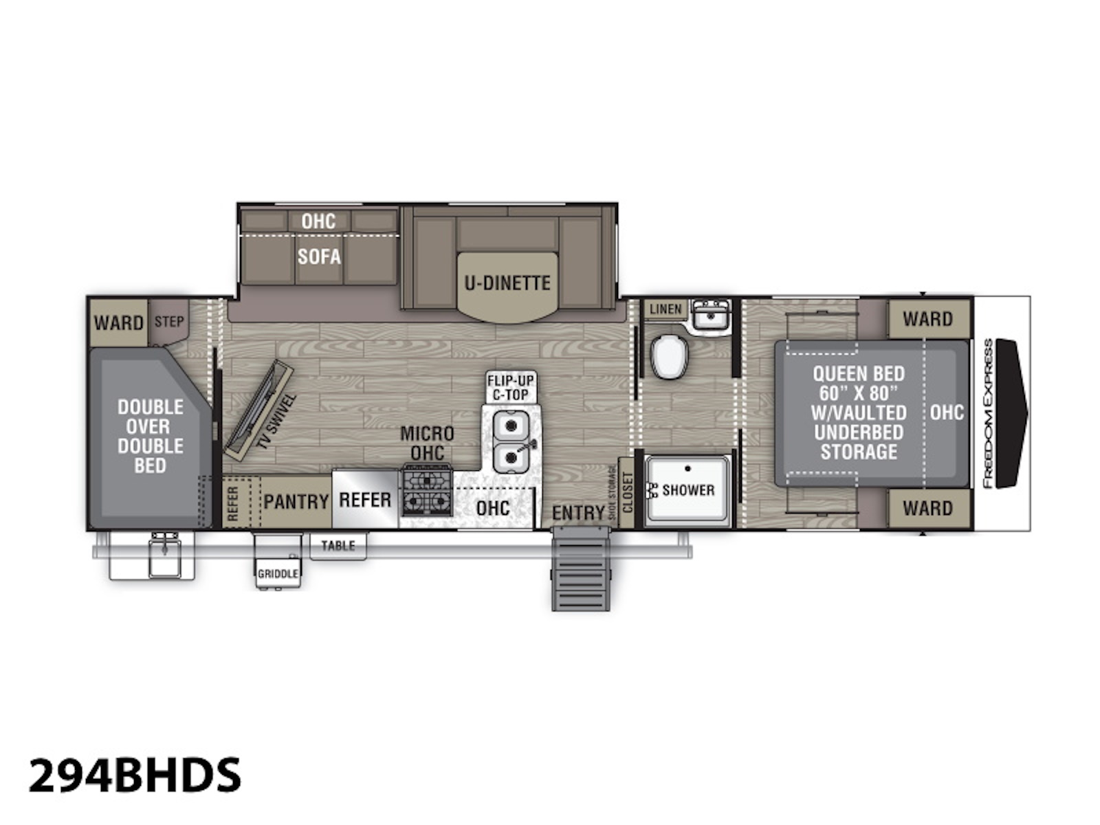 2022 Coachmen Freedom Express Ultra Lite 294BHDS TRAVEL TRAILER