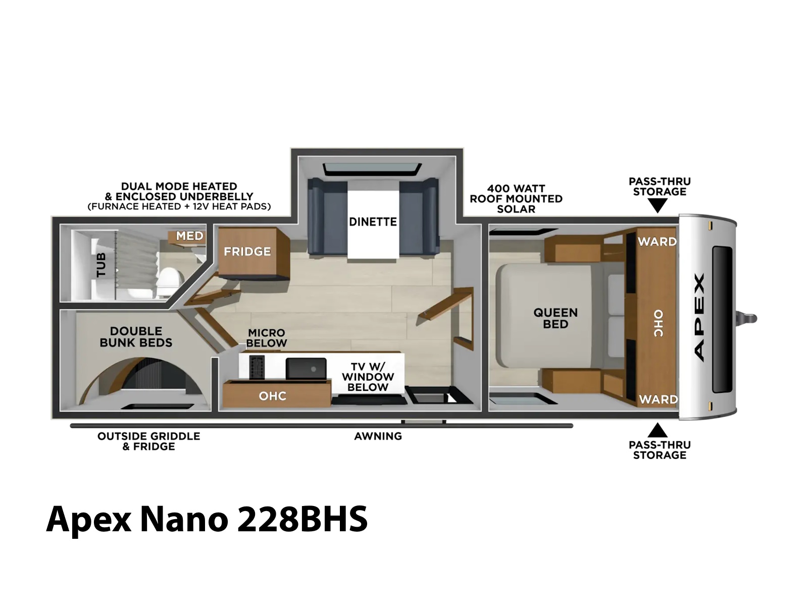 2027 Coachmen Apex Nano 228BHS TRAVEL TRAILER