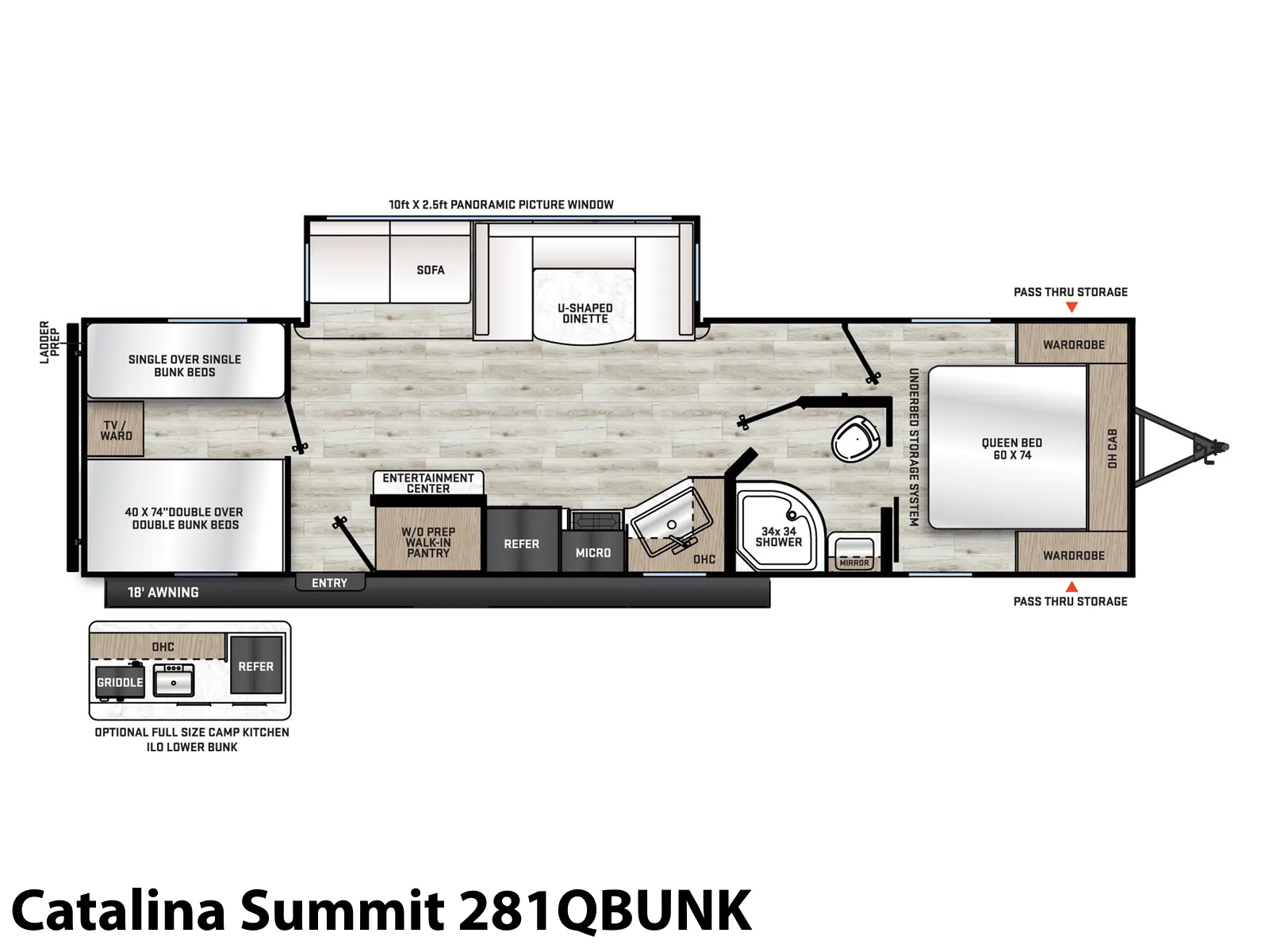 2026 Coachmen Catalina Summit 281QBUNK TRAVEL TRAILER