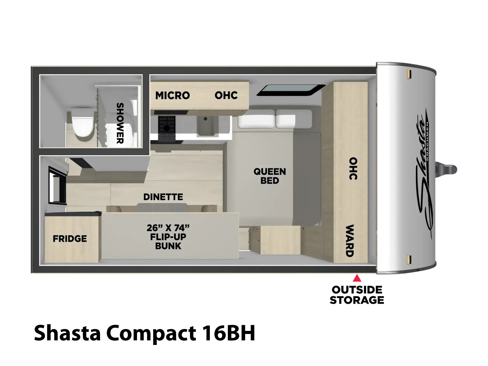 2027 Coachmen Shasta Compact 16BH TRAVEL TRAILER
