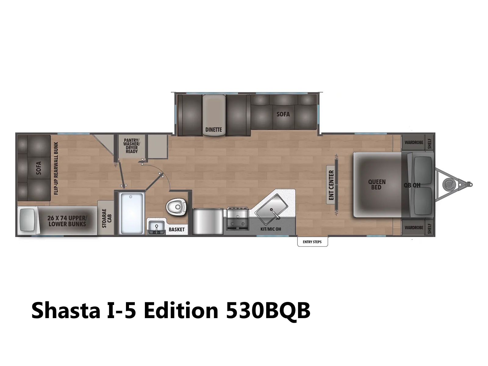 2026 Shasta Shasta I-5 Edition 530BQB TRAVEL TRAILER