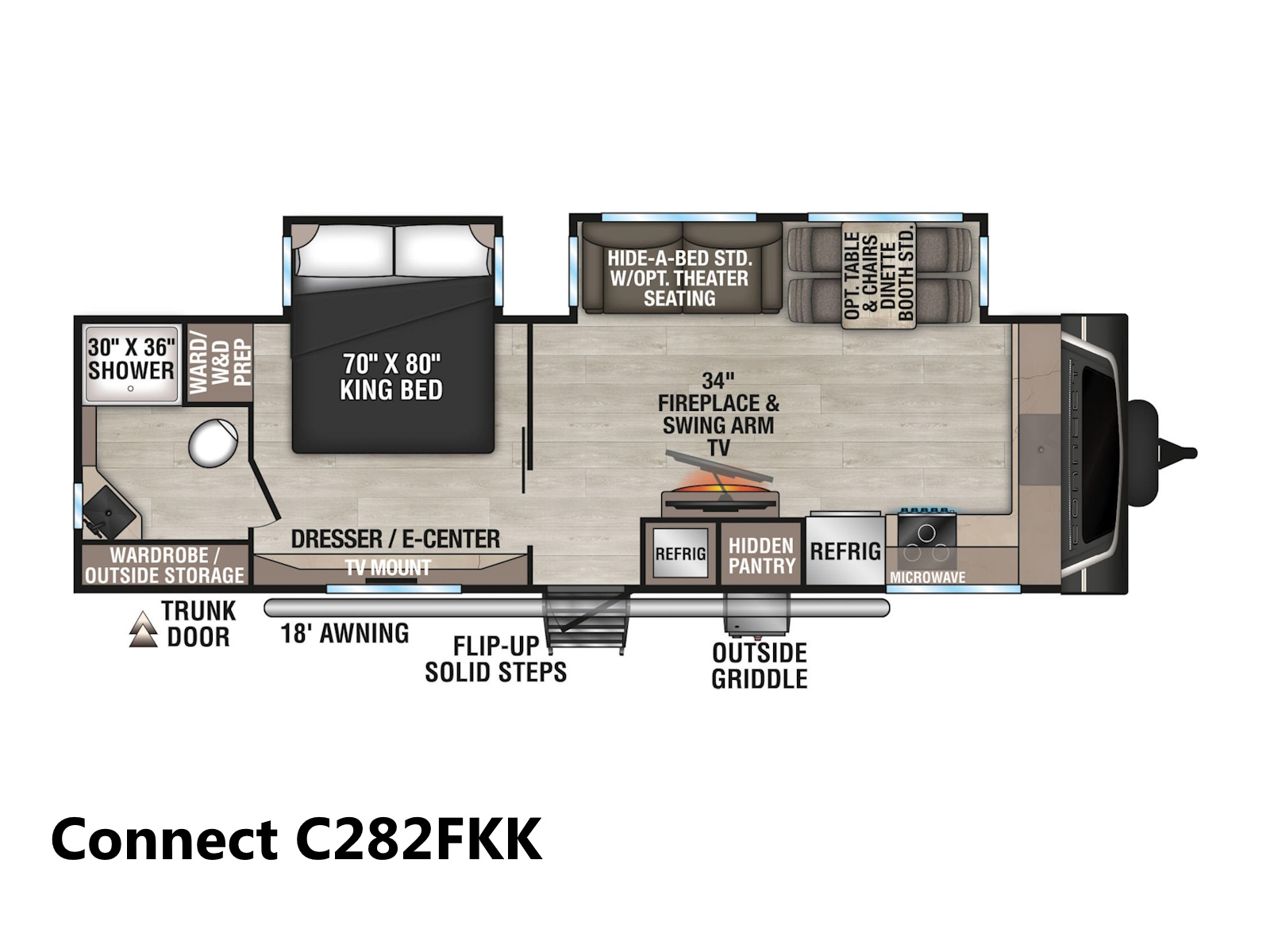 2026 KZ RV Connect C282FKK TRAVEL TRAILER