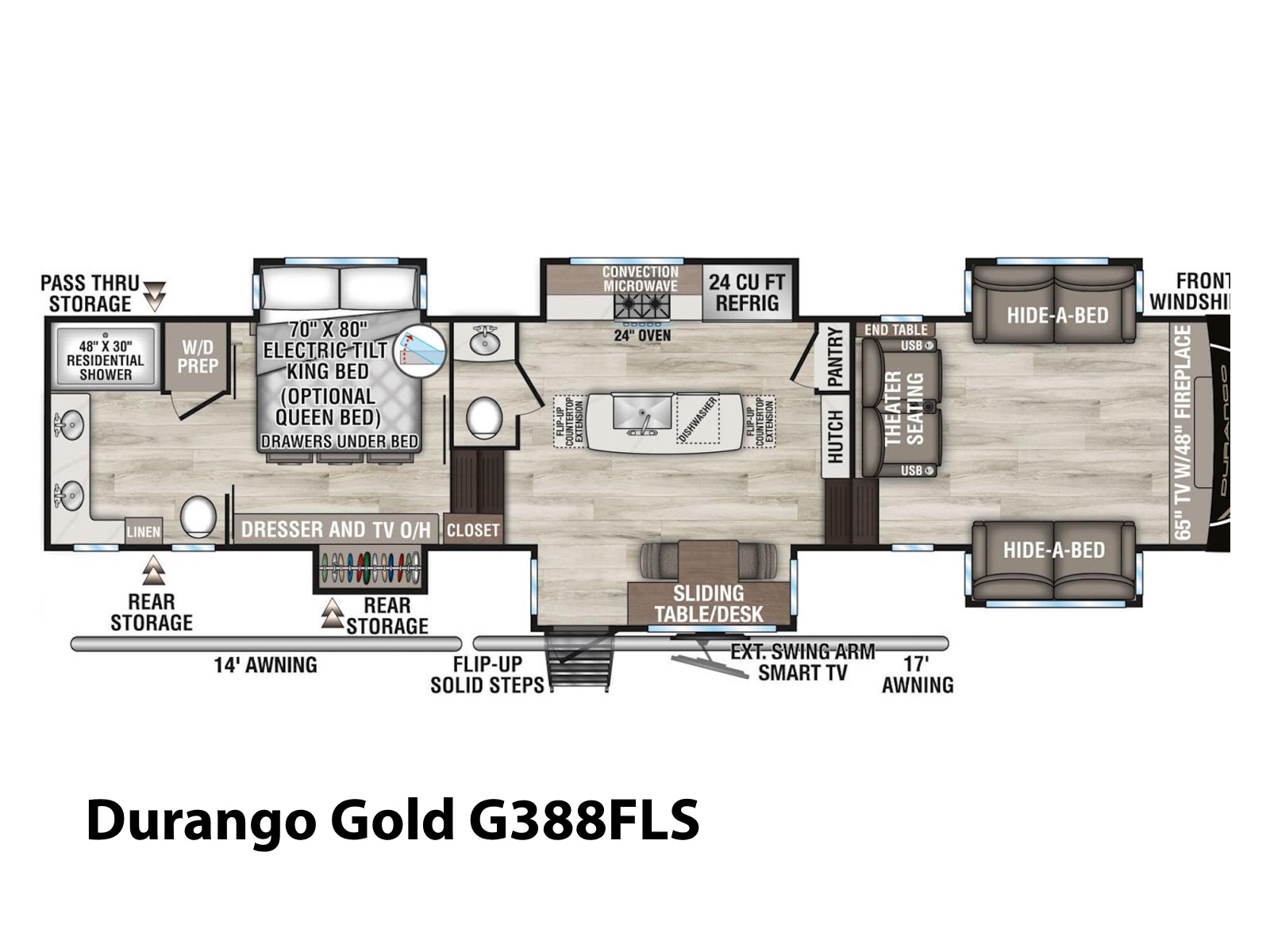 2027 KZ RV Durango Gold G388FLS FIFTH WHEEL