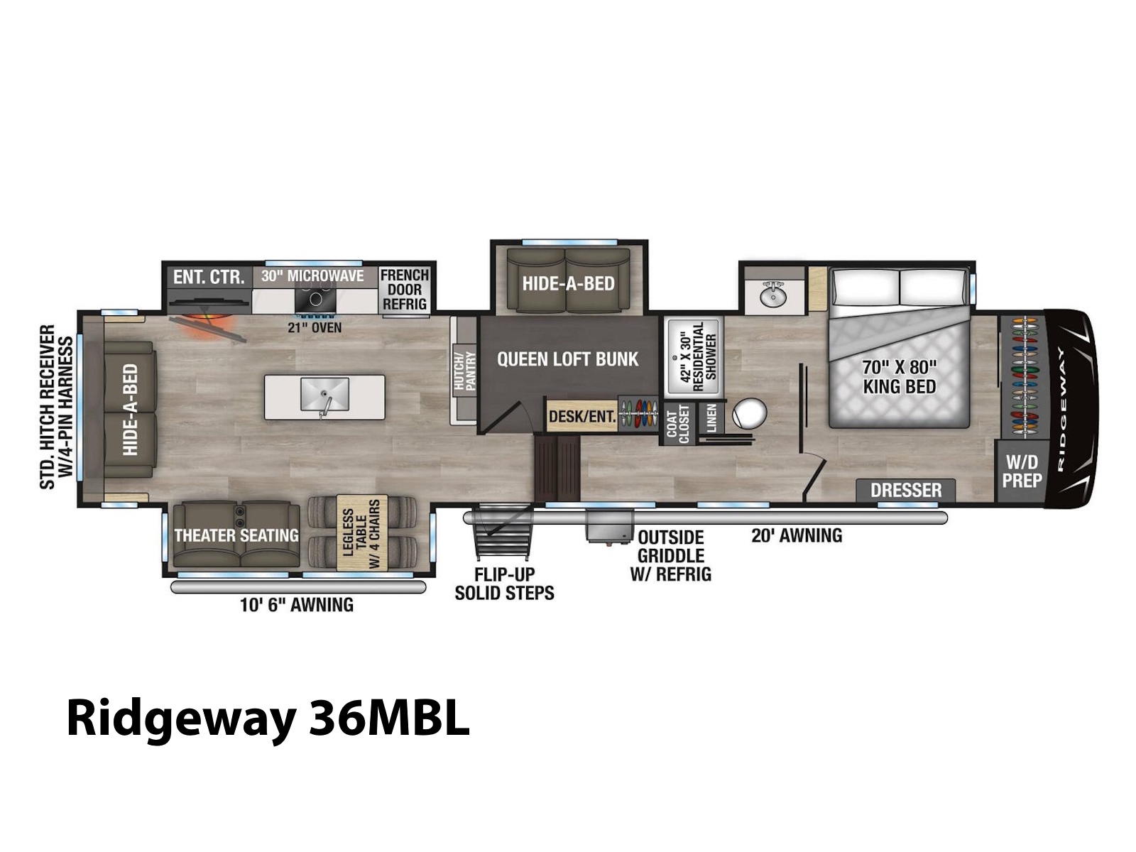 2027 KZ RV Ridgeway 36MBL FIFTH WHEEL