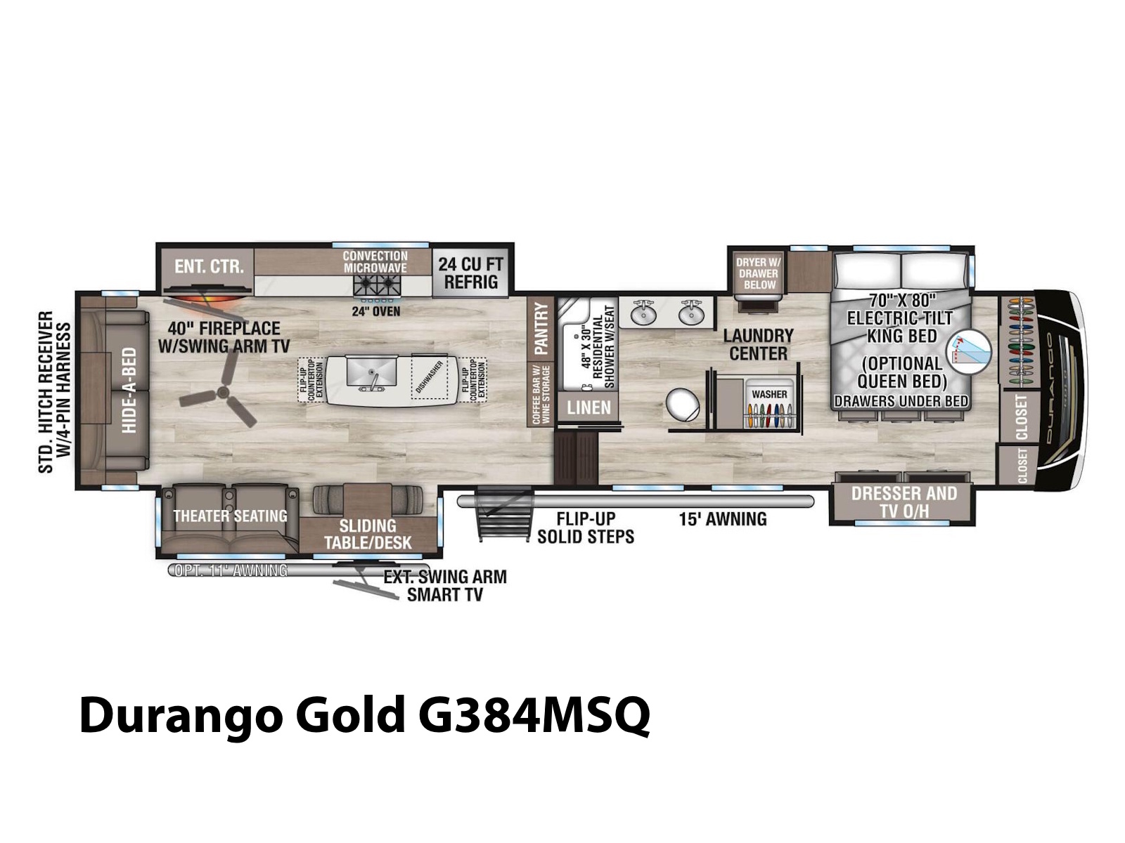 2026 KZ RV Durango Gold G384MSQ FIFTH WHEEL