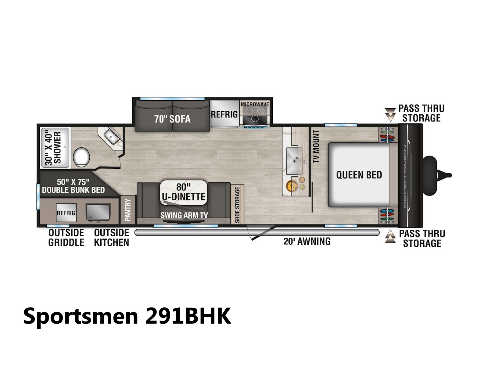 2026 KZ RV Sportsmen 291BHK TRAVEL TRAILER