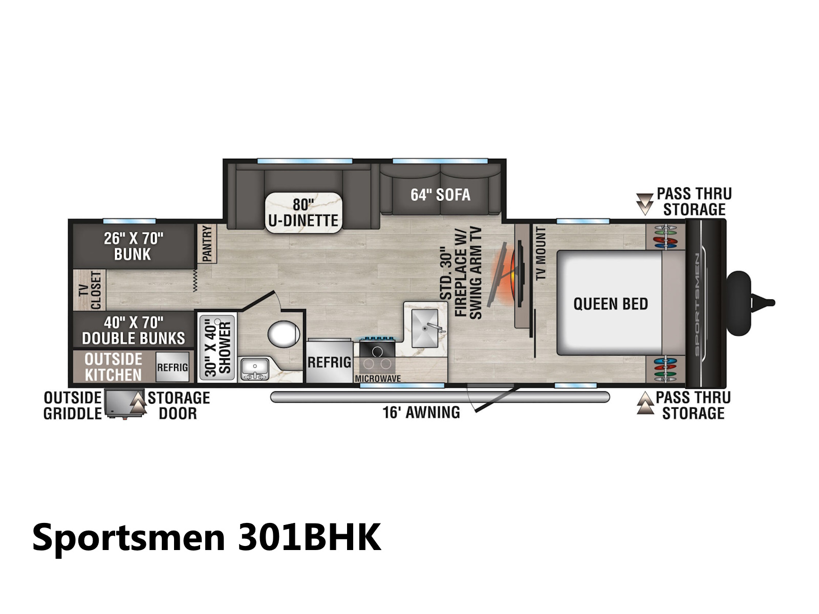2026 KZ RV Sportsmen 301BHK TRAVEL TRAILER