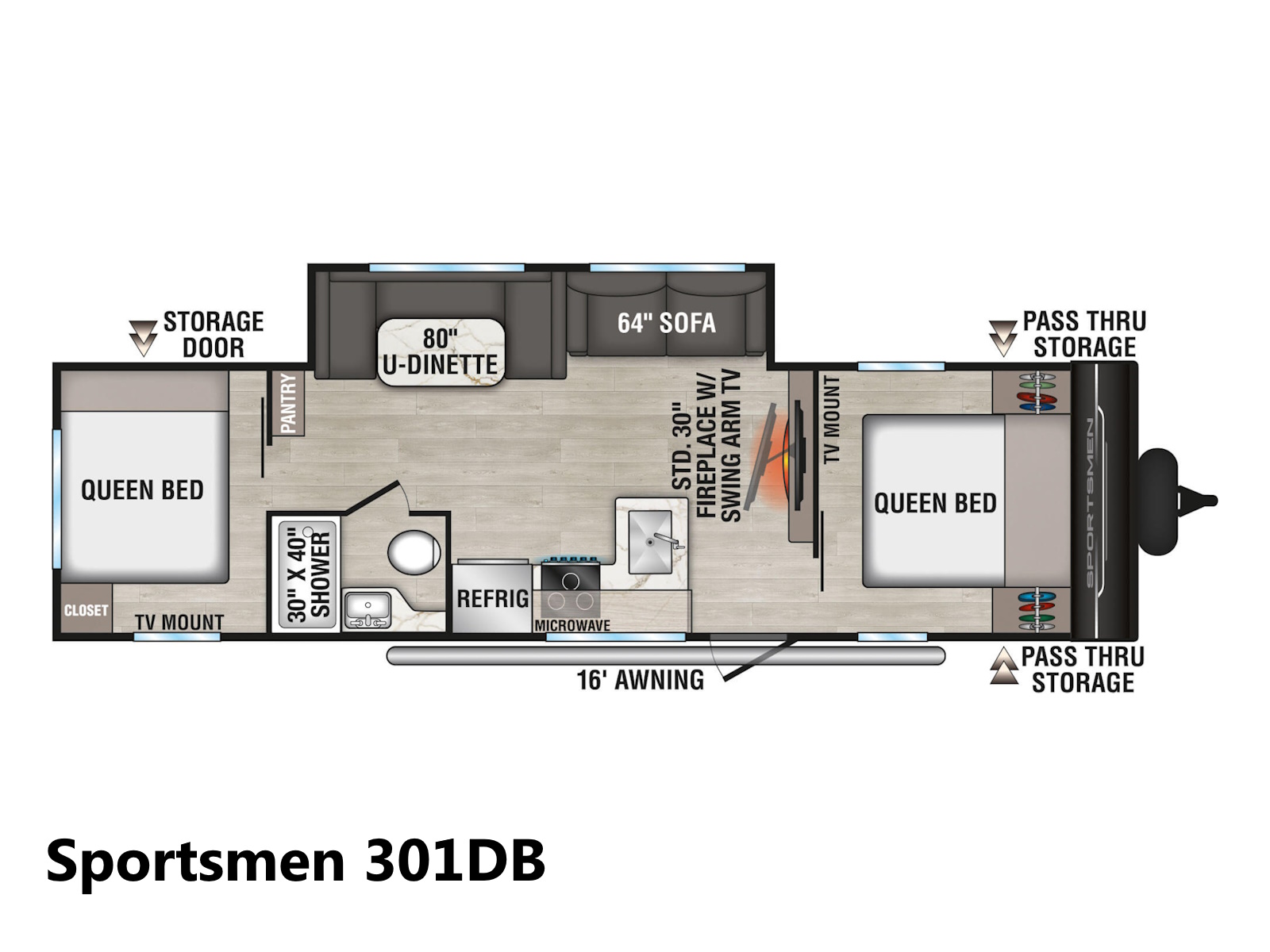 2027 KZ RV Sportsmen 301DB TRAVEL TRAILER