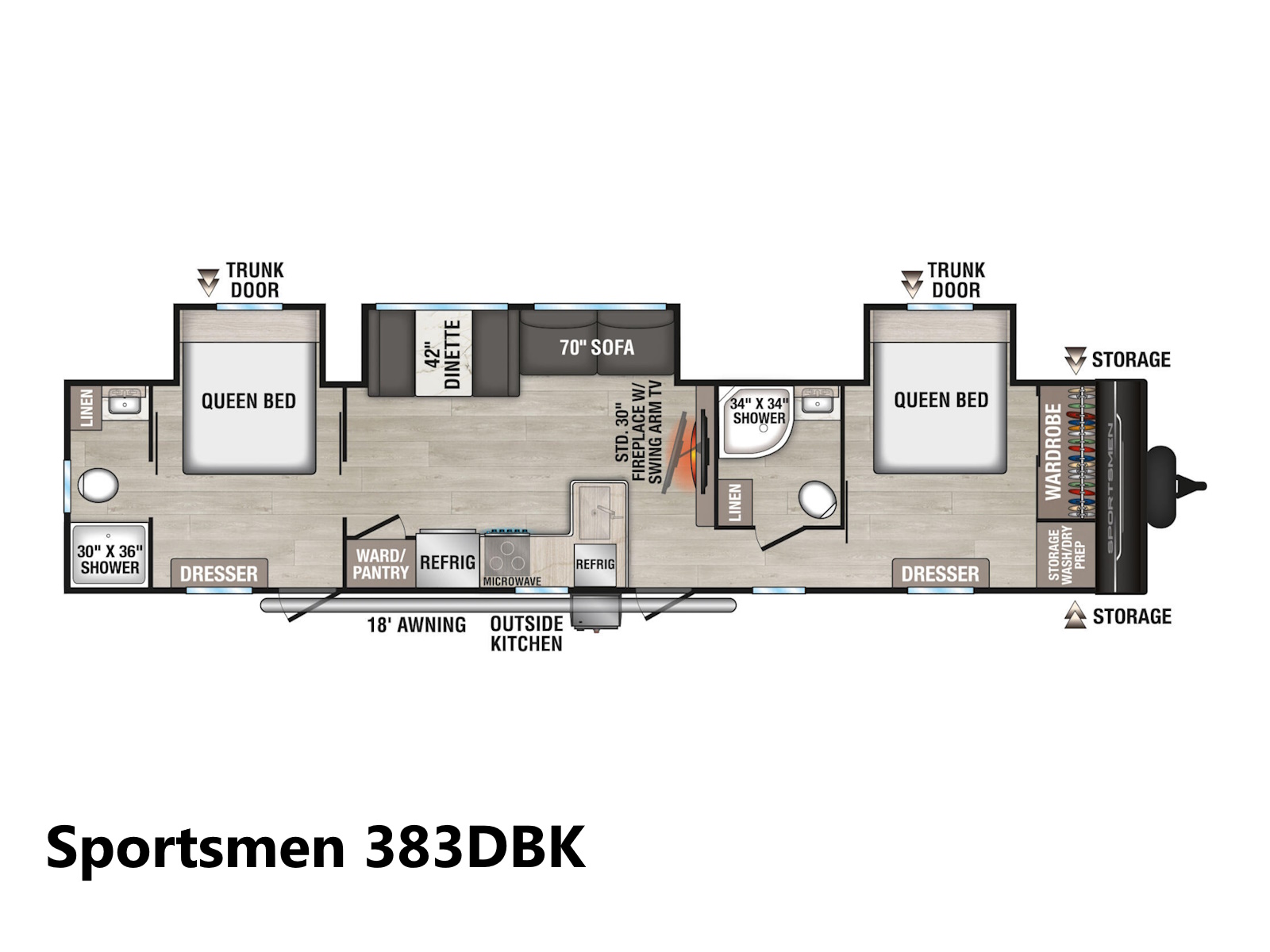 2026 KZ RV Sportsmen 383DBK TRAVEL TRAILER