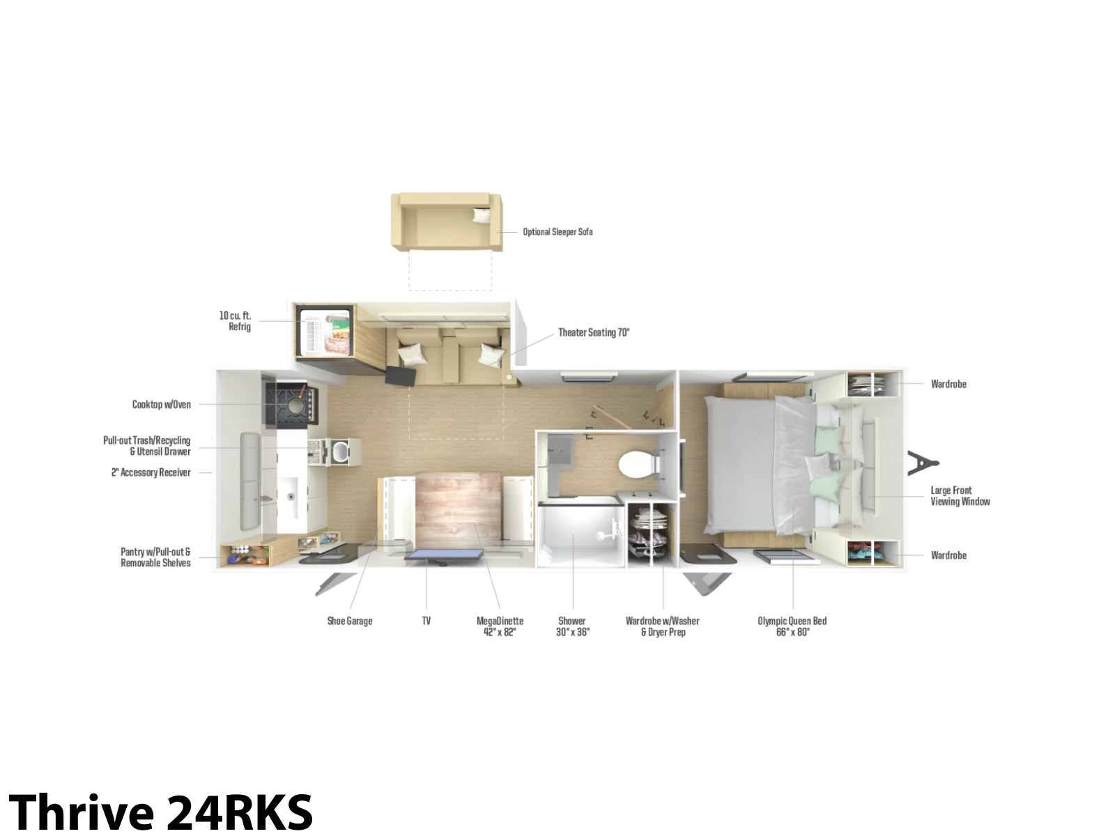 2026 Winnebago Thrive 24RKS TRAVEL TRAILER