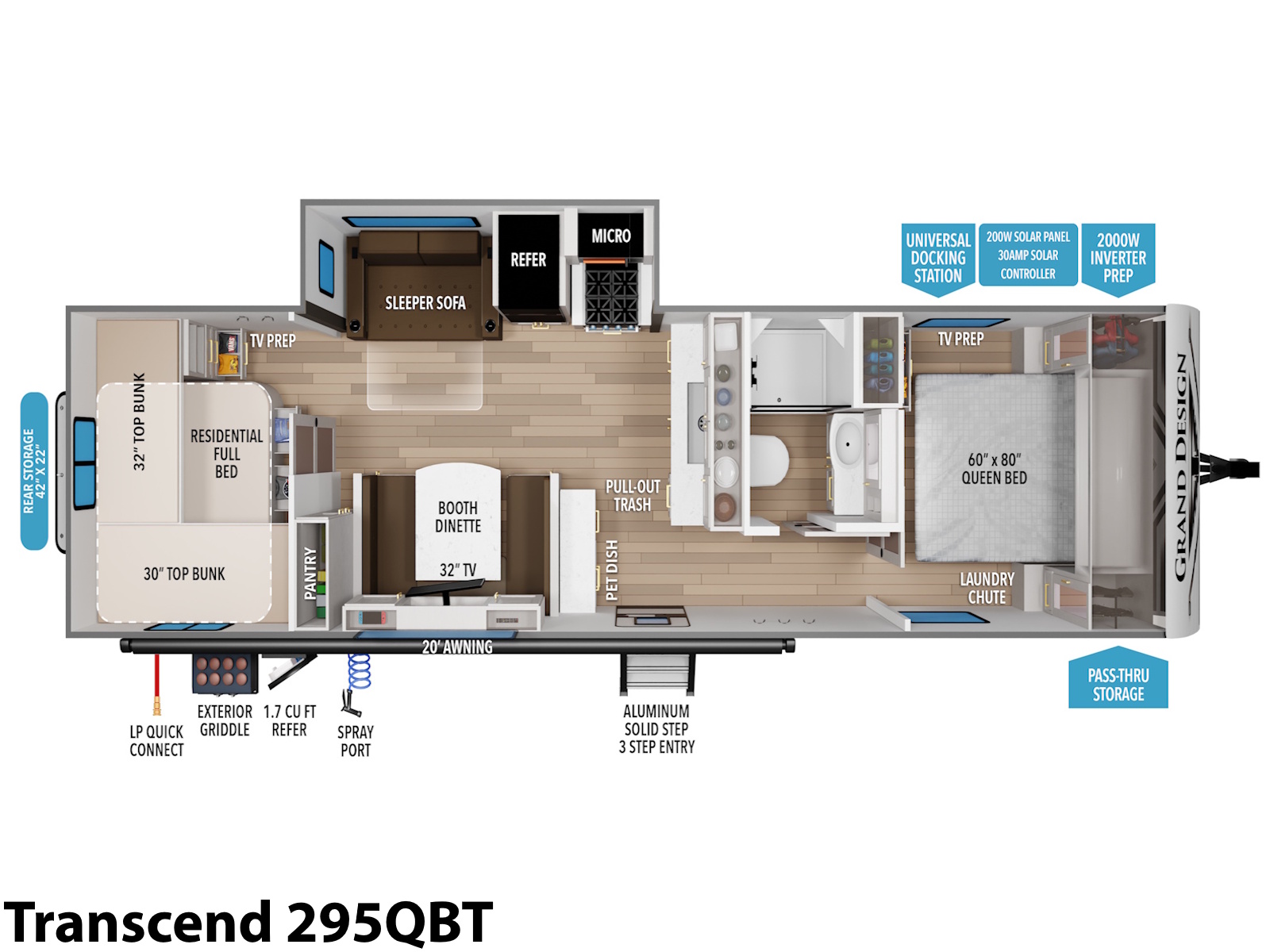 2027 Grand Design Transcend 295QBT TRAVEL TRAILER