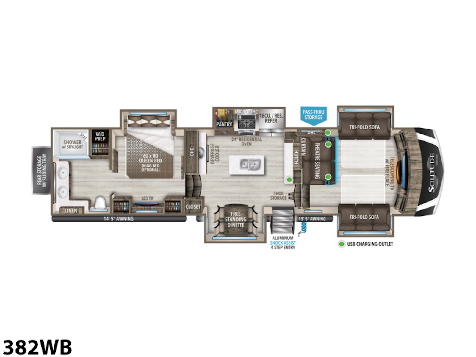 2022 Grand Design Solitude 382WB Fifth Wheel