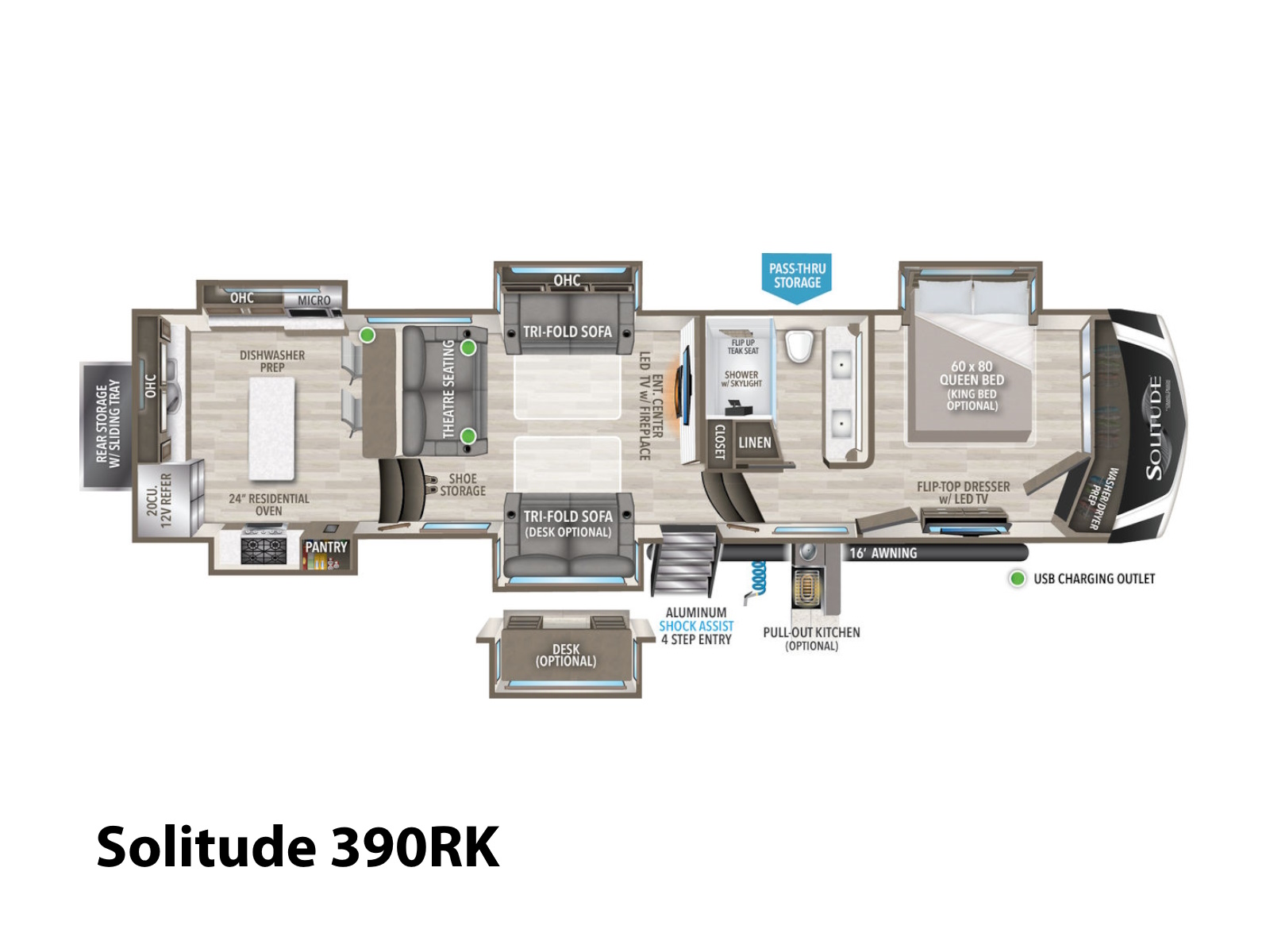 2024 Grand Design Solitude 390RK Fifth Wheel