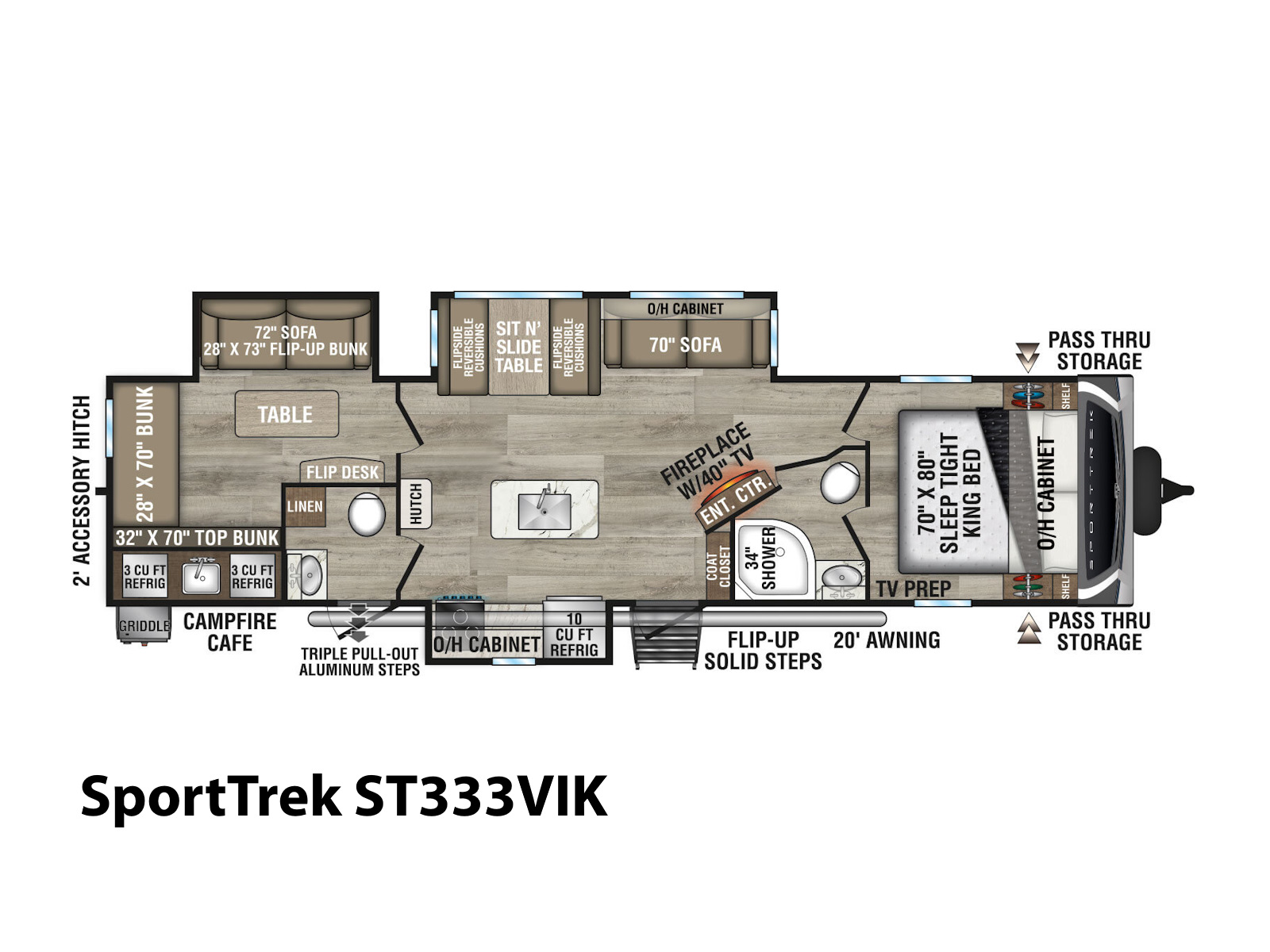 2027 Venture RV SportTrek ST333VIK TRAVEL TRAILER