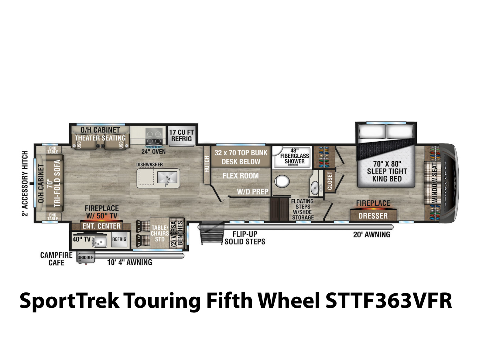 2027 Venture RV SportTrek Touring Fifth Wheel STTF363VFR FIFTH WHEEL