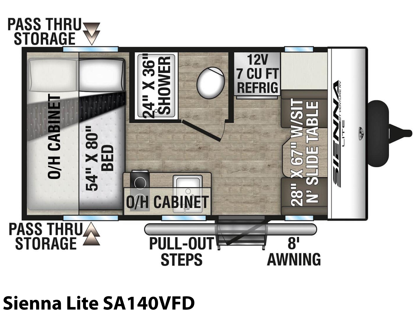 2026 Venture RV Sienna Lite SA140VFD TRAVEL TRAILER