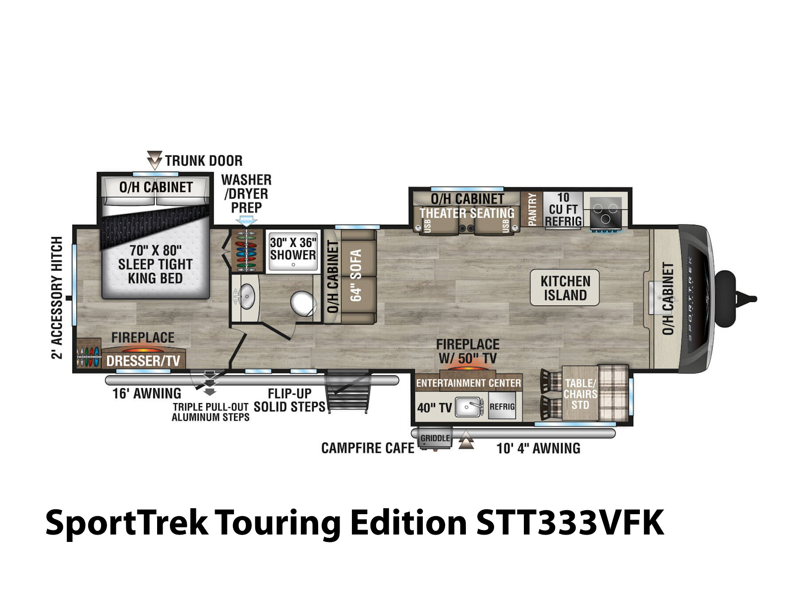 2027 Venture RV SportTrek Touring Edition STT333VFK TRAVEL TRAILER