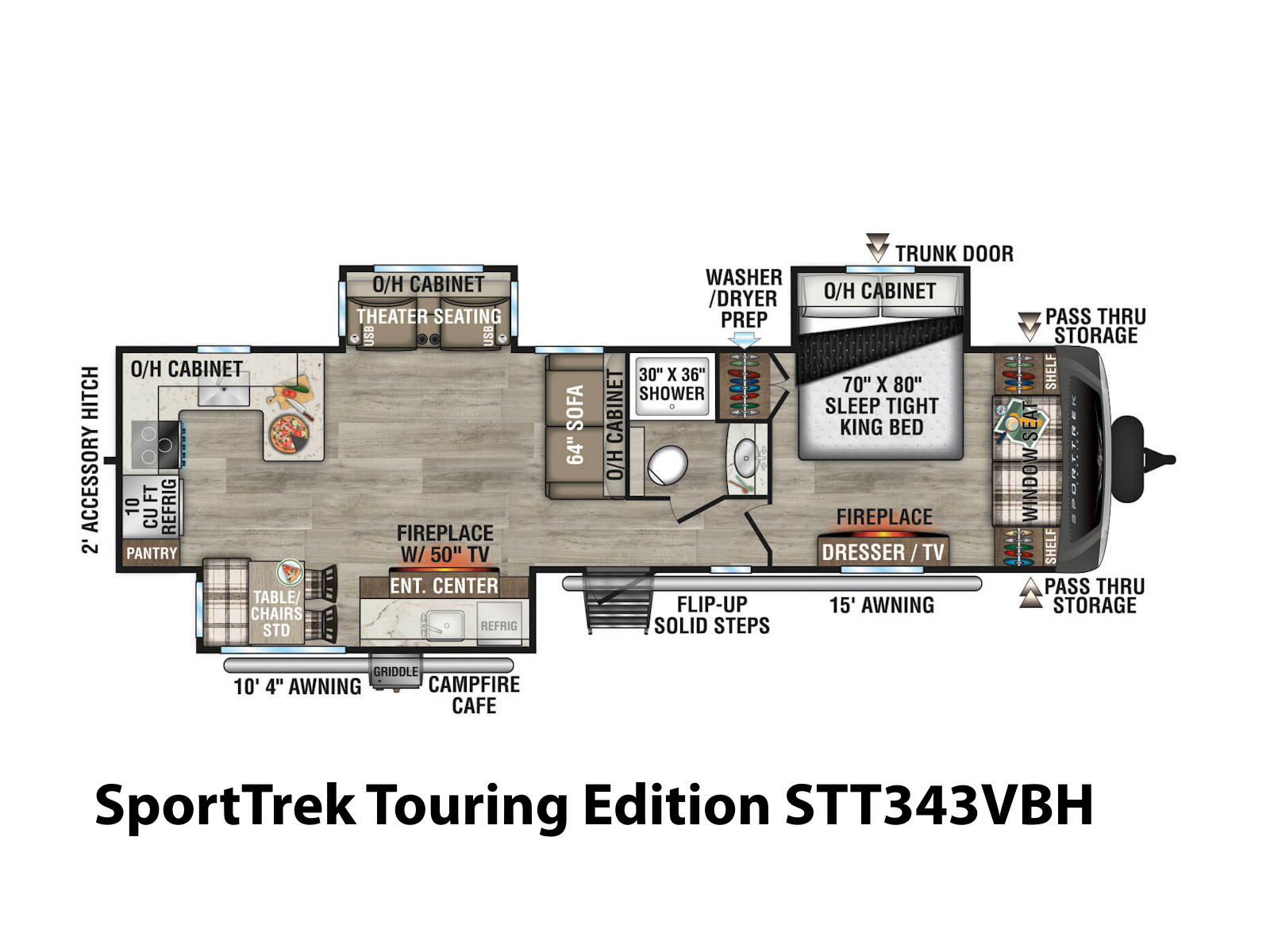 2027 Venture RV SportTrek Touring Edition STT343VBH TRAVEL TRAILER