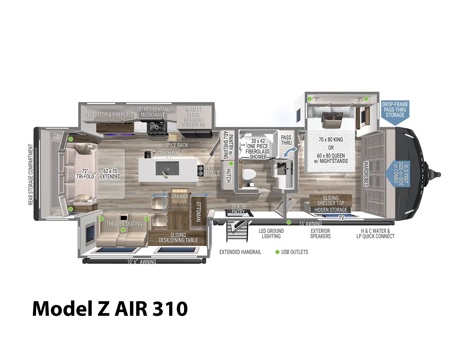 2027 Brinkley Model Z AIR 310 TRAVEL TRAILER