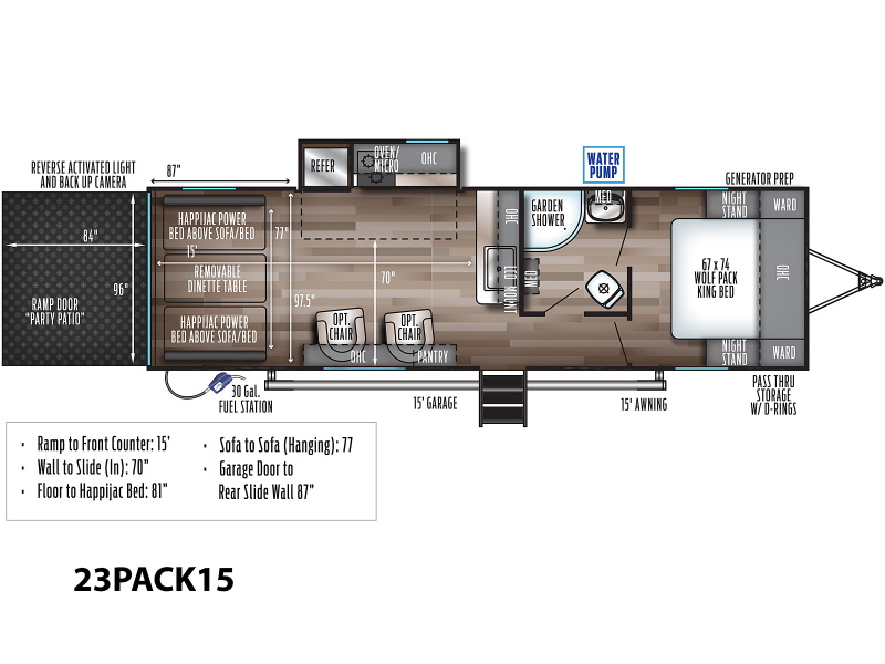 2021 Forest River CHEROKEE WOLF PACK 23 FT Trailer