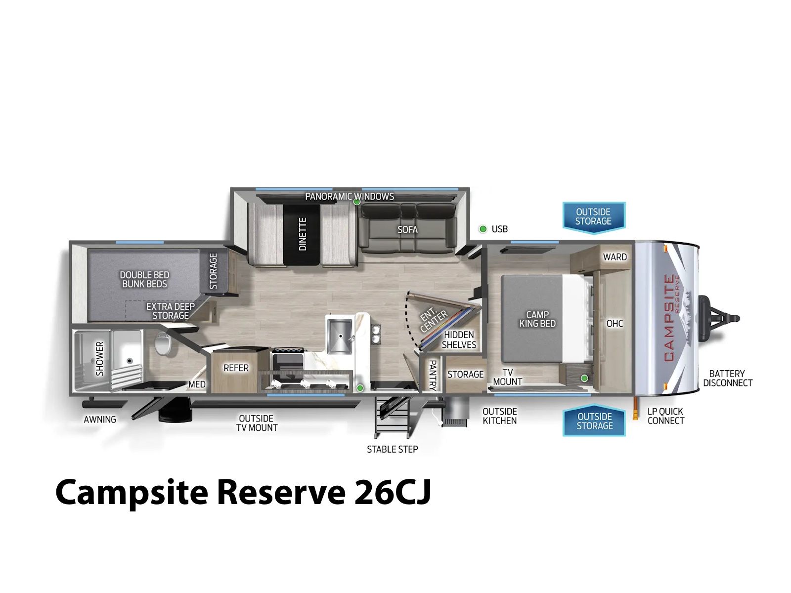 2026 FOREST RIVER CAMPSITE RESERVE TRAVEL TRAILER