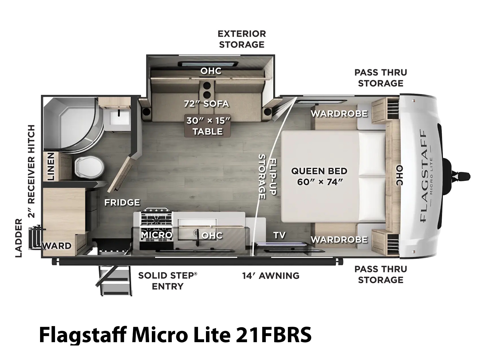 2027 Forest River Flagstaff Micro Lite 21FBRS TRAVEL TRAILER