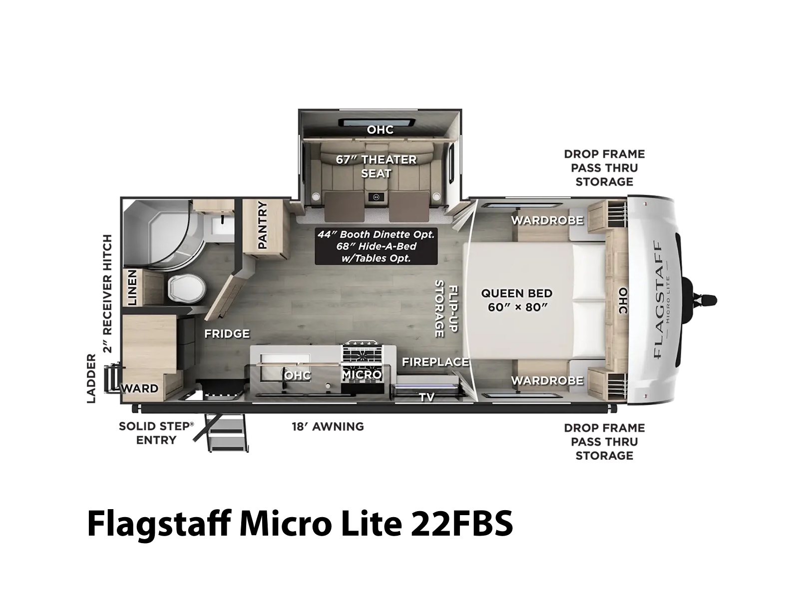 2027 Forest River Flagstaff Micro Lite 22FBS TRAVEL TRAILER