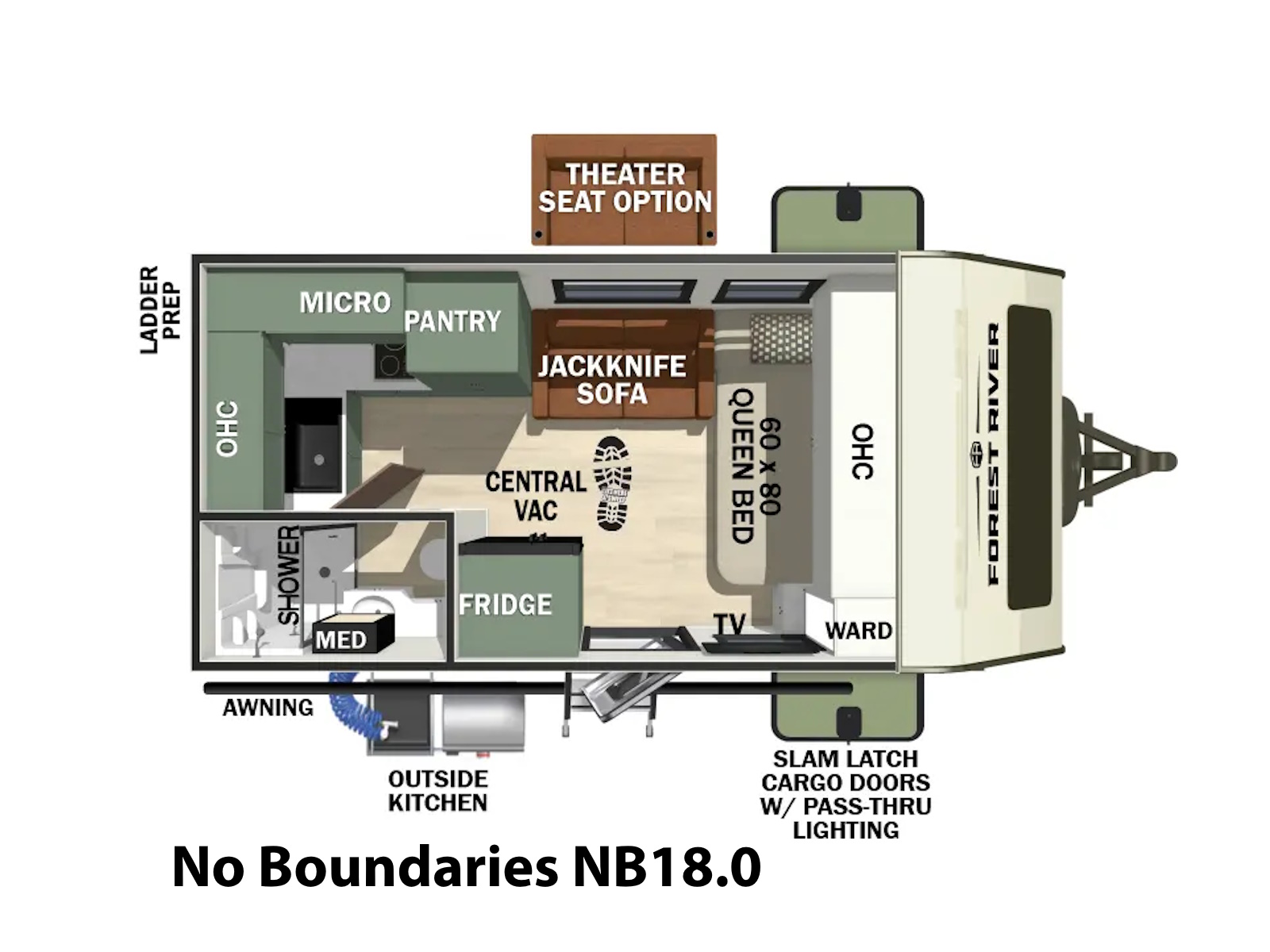 2026 Forest River No Boundaries NB18.0 TRAVEL TRAILER