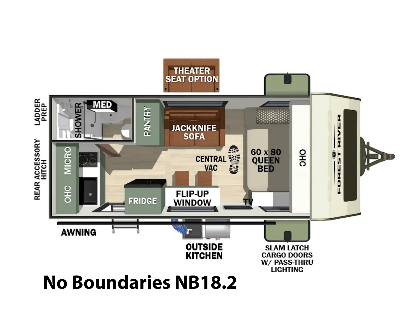 2026 Forest River No Boundaries NB18.2 TRAVEL TRAILER