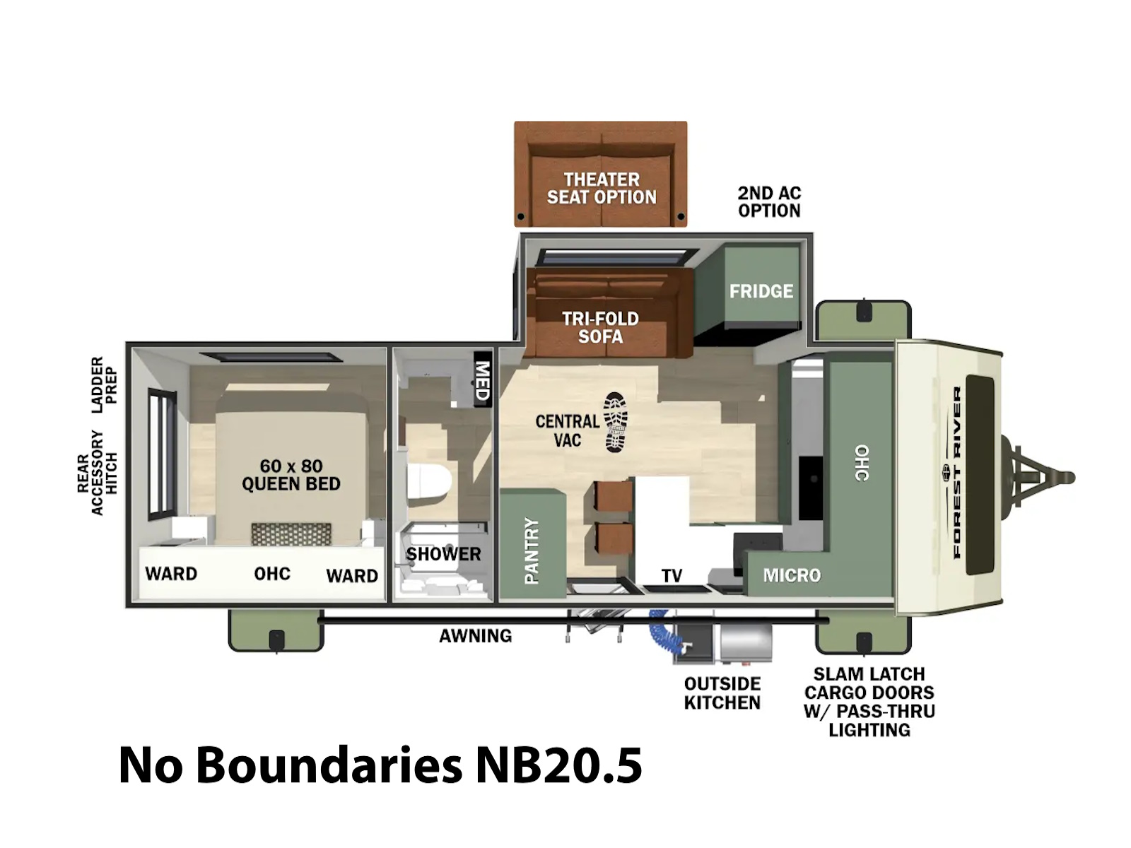 2026 Forest River No Boundaries NB20.5 TRAVEL TRAILER