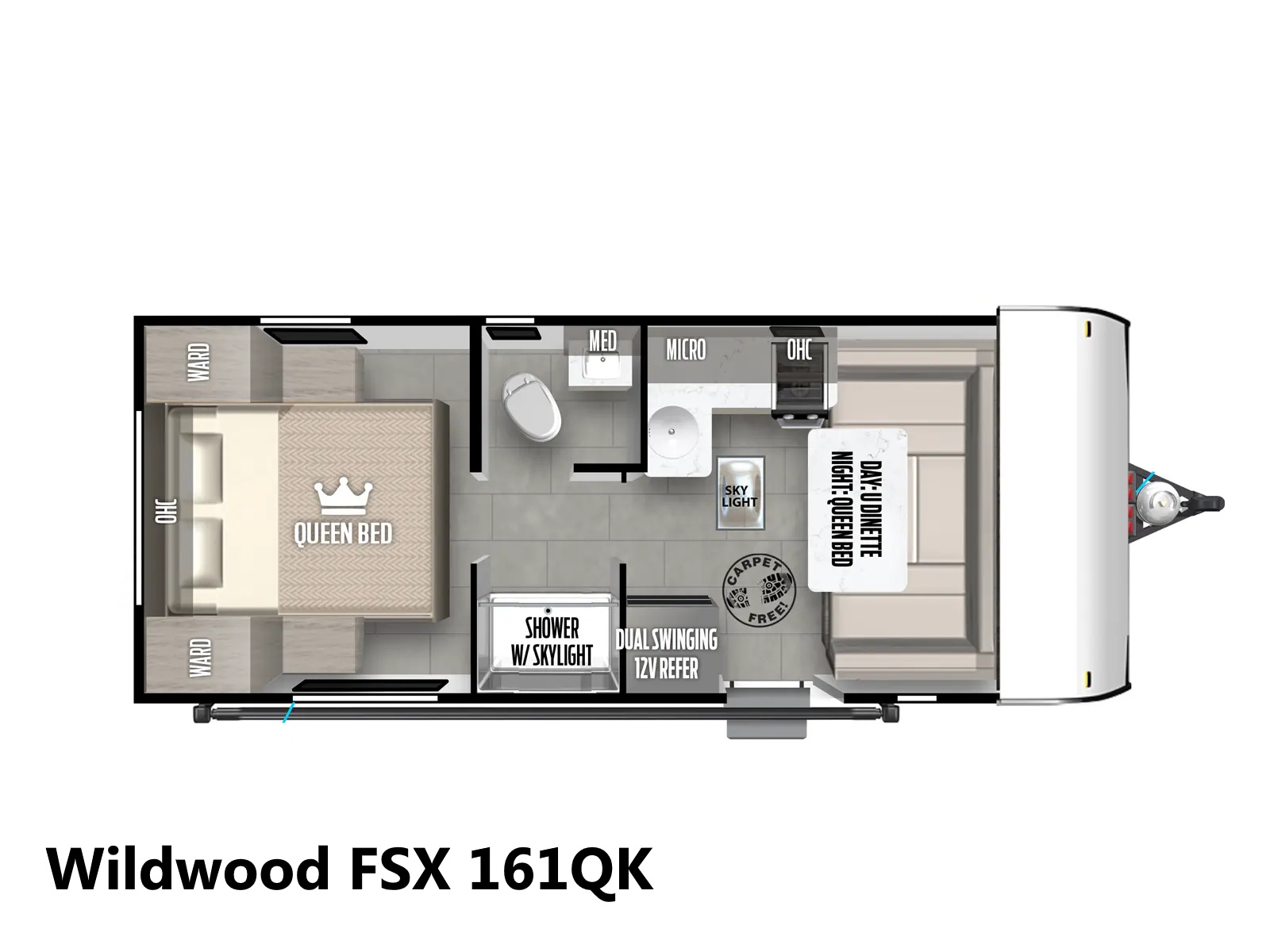 2026 Forest River Wildwood FSX 161QK Travel Trailer