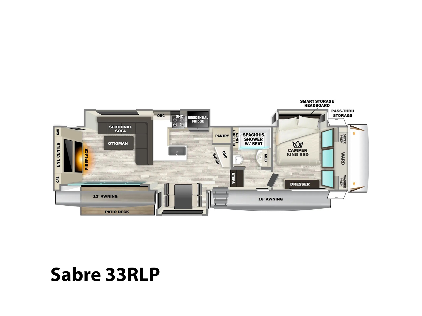2025 Forest River Sabre 33RLP Fifth Wheel