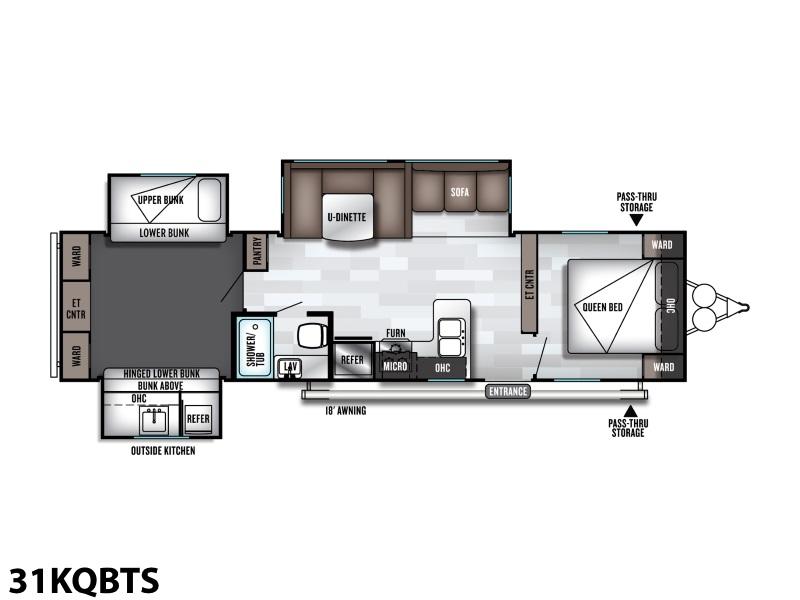 2020 Forest River Salem Midwest 31KQBTS Travel Trailer