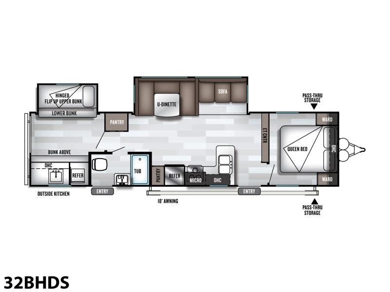 2020 Forest River Salem Midwest 32BHDS Travel Trailer