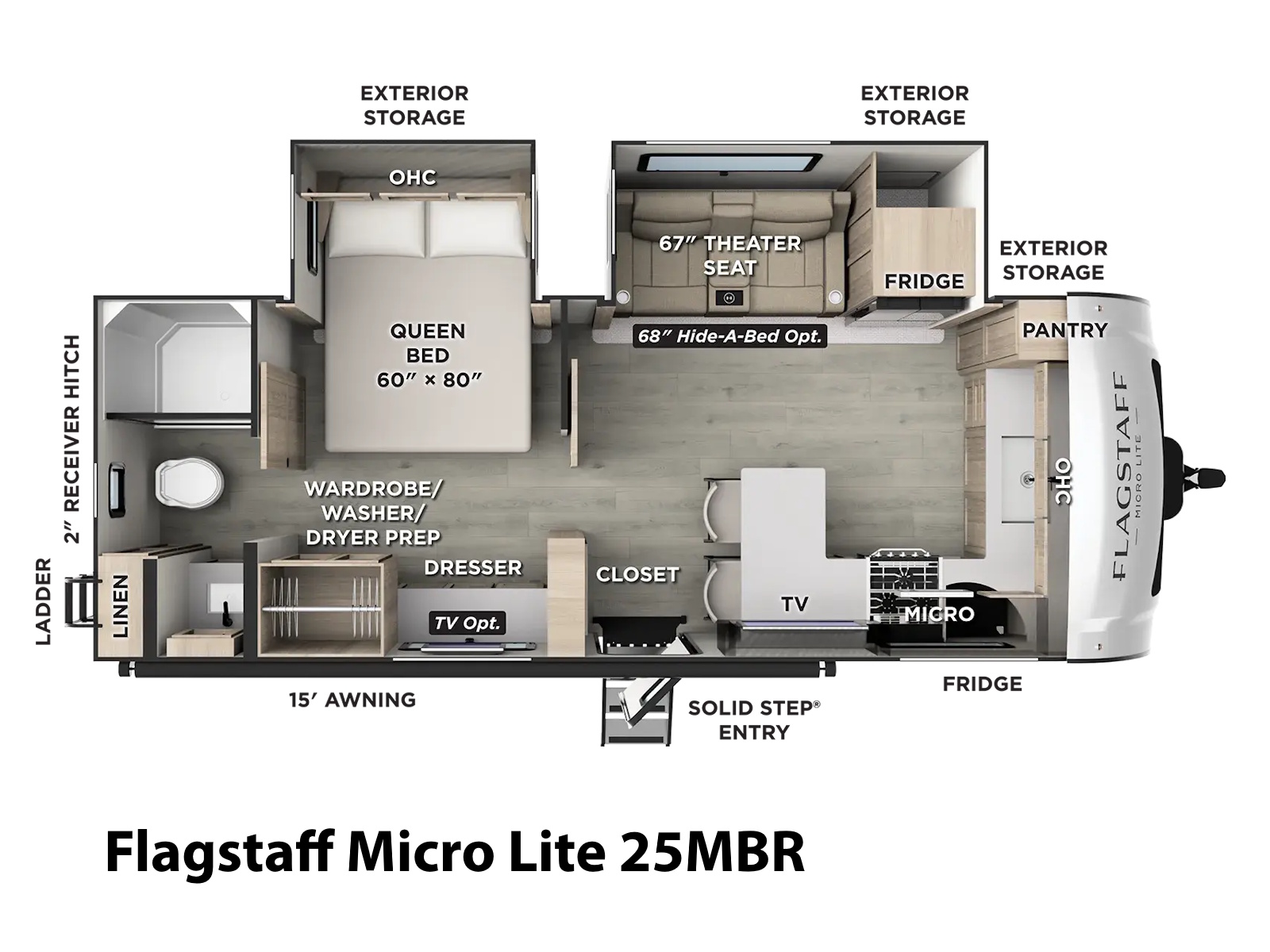 2027 Forest River Flagstaff Micro Lite 25MBR TRAVEL TRAILER