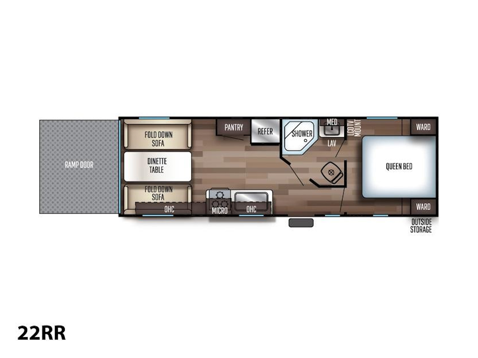 2020 Forest River Cherokee Grey Wolf West 22RR TRAVEL TRAILER