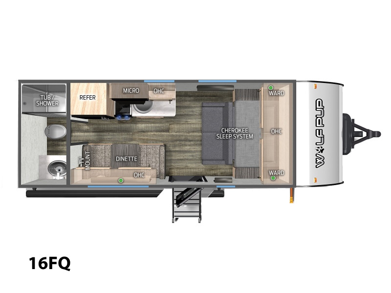 2023 Forest River Wolf Pup 16FQ TRAVEL TRAILER