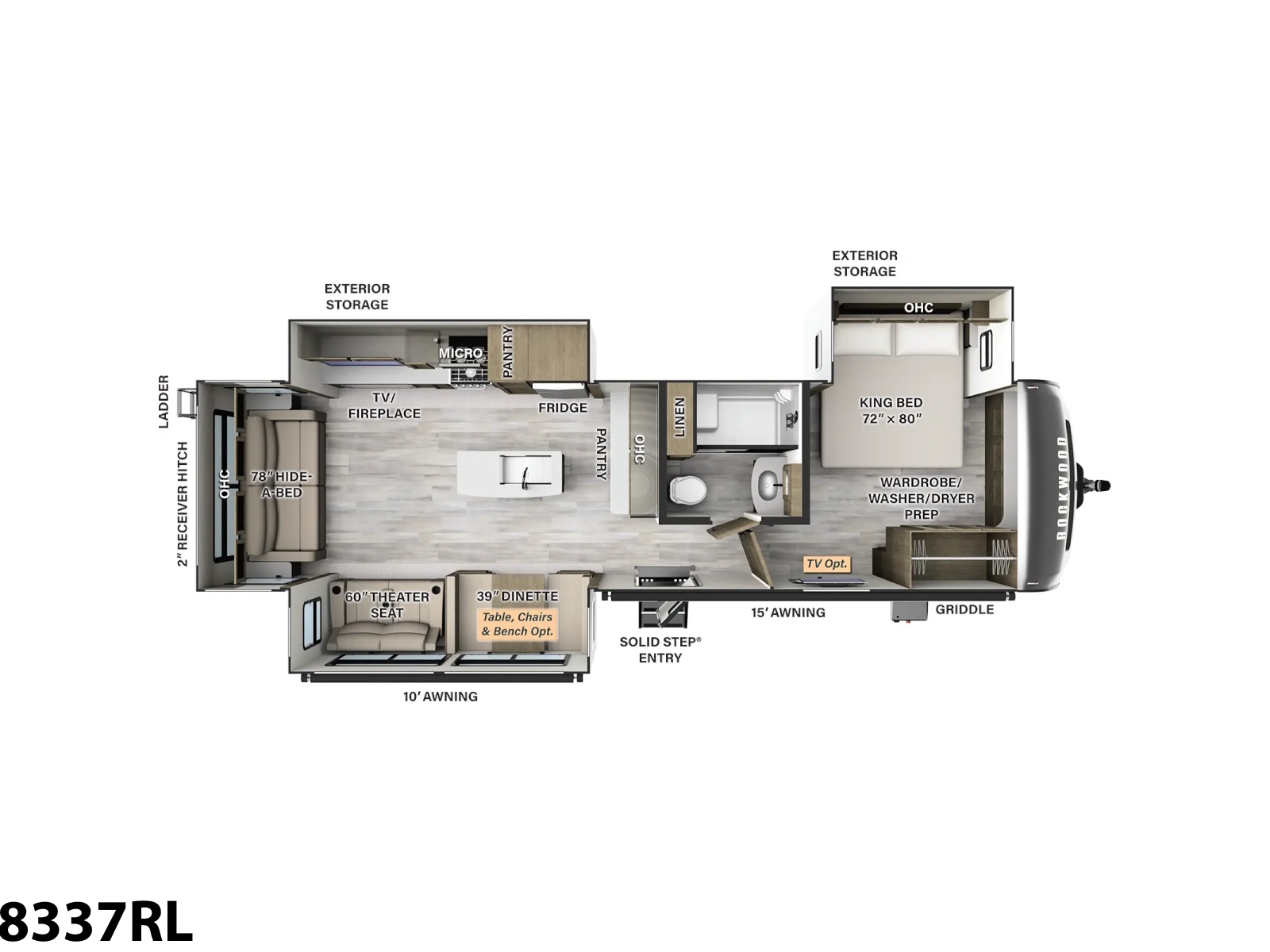 2024 Forest River Rockwood Signature Travel Trailers 8337RL Travel Trailer
