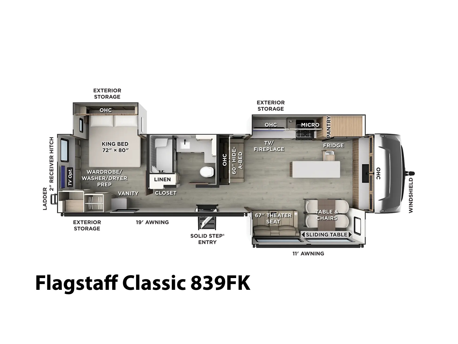 2027 Forest River Flagstaff Classic 839FK TRAVEL TRAILER