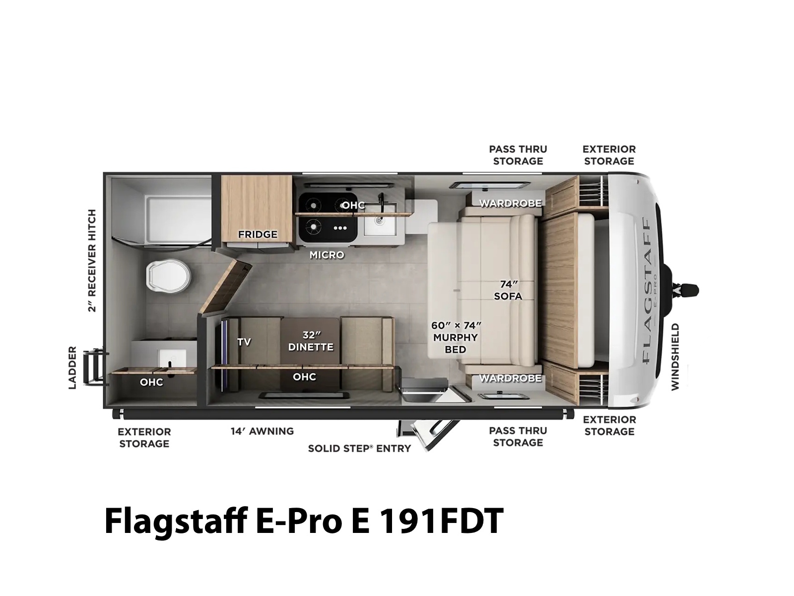 2027 Forest River Flagstaff E-Pro E191FDT TRAVEL TRAILER