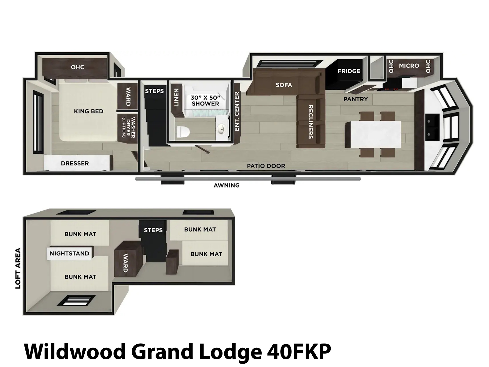 2026 Forest River Wildwood Grand Lodge 40FKP Destination Trailer