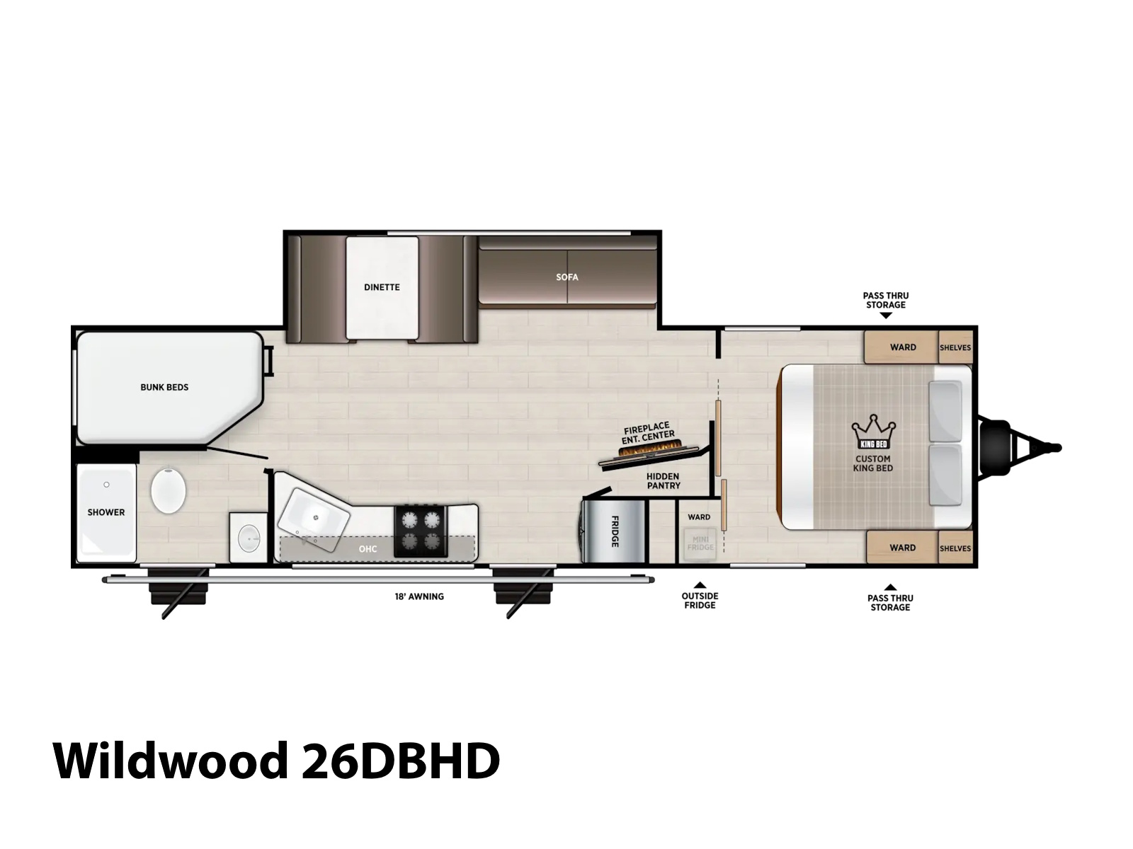 2027 Forest River Wildwood 26DBHD Travel Trailer
