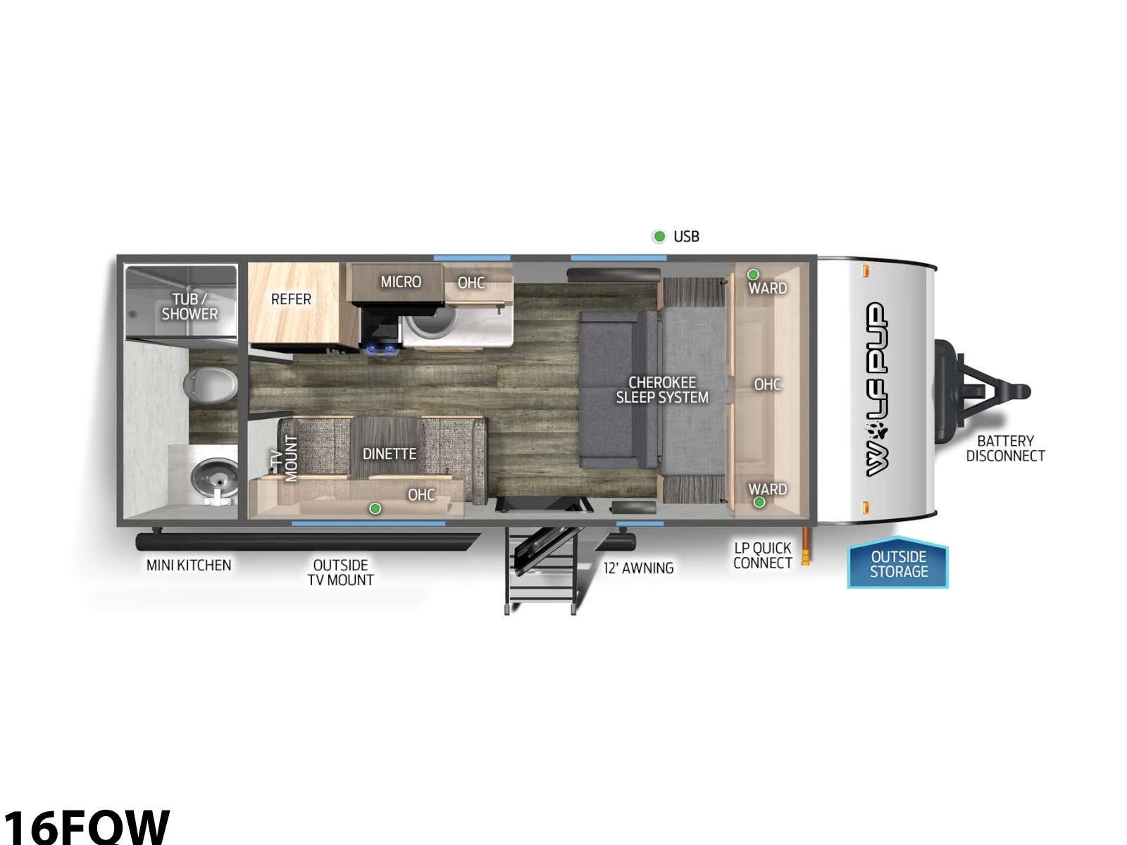 2024 Forest River Cherokee Wolf Pup Travel Trailer