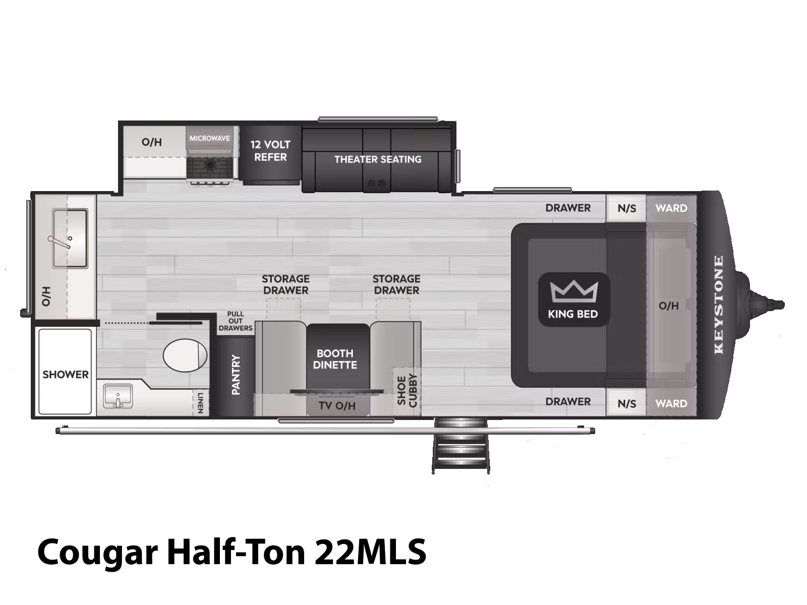2027 Keystone RV Cougar Half-Ton 22MLS TRAVEL TRAILER