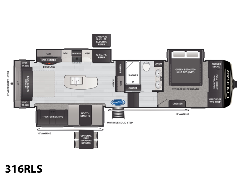 2021 Keystone RV Cougar 316RLS Fifth Wheel