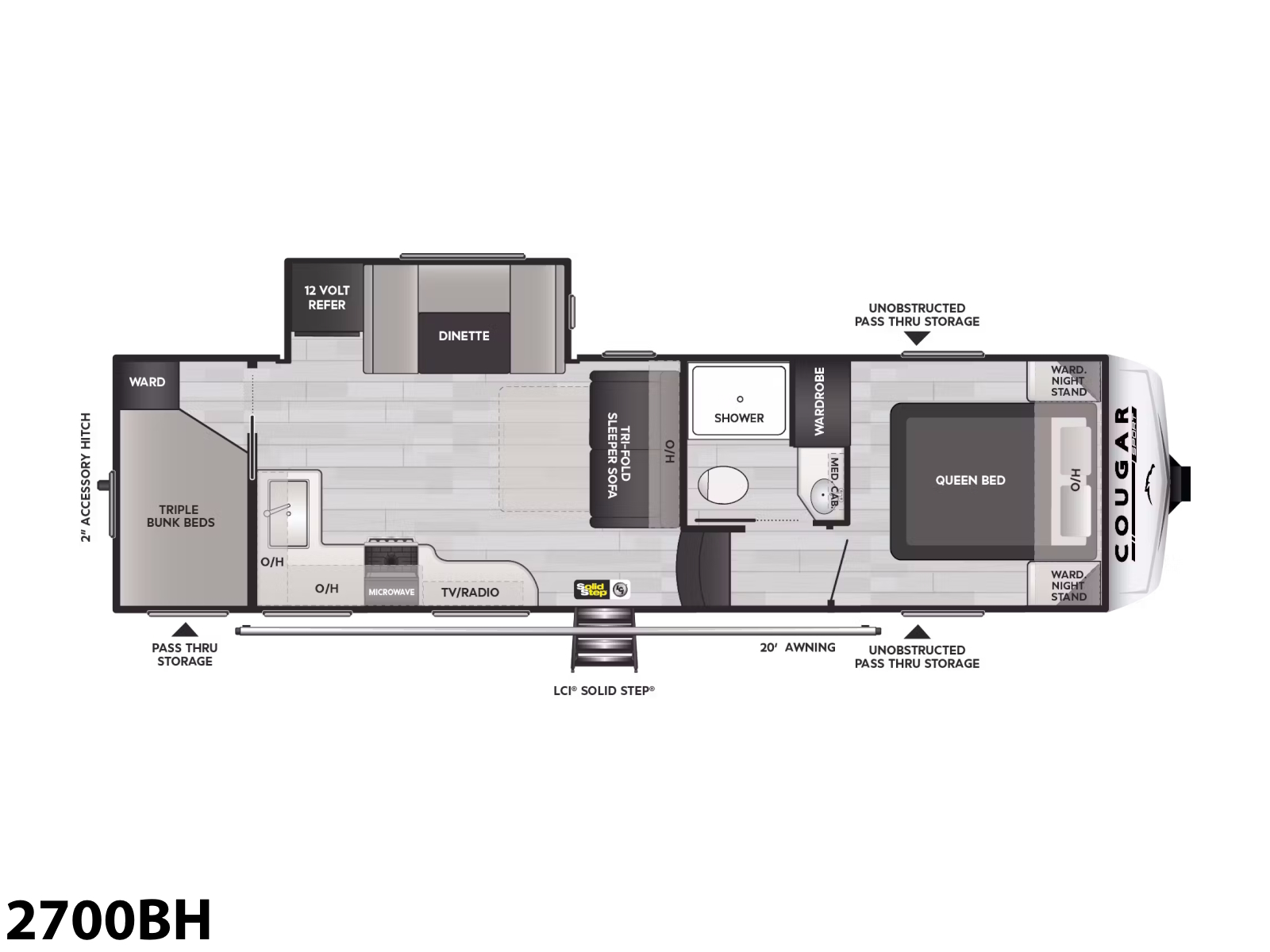 2024 Keystone RV Cougar Sport 2700BH FIFTH WHEEL