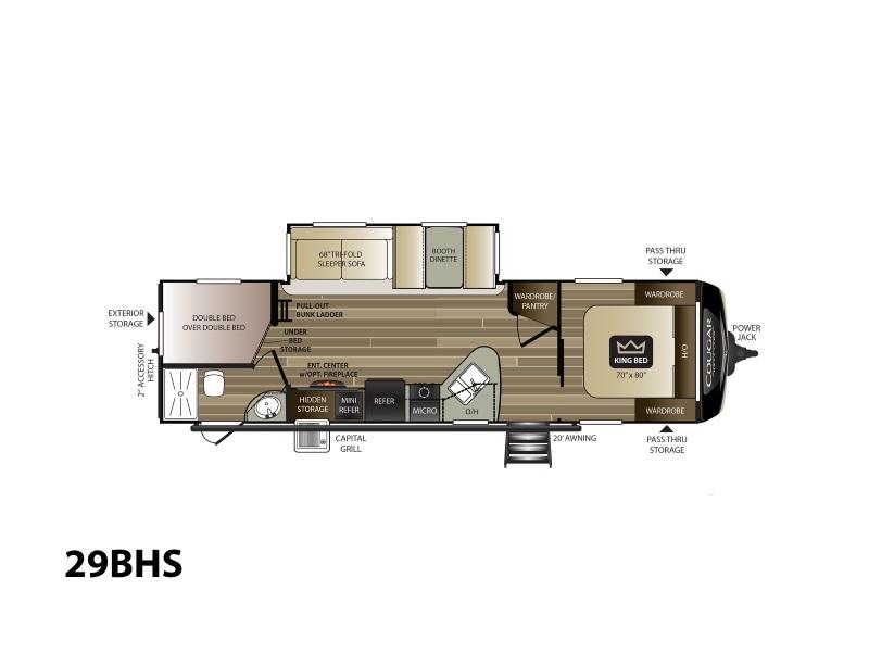 2020 Keystone RV Cougar Half-Ton 29BHS Travel Trailer