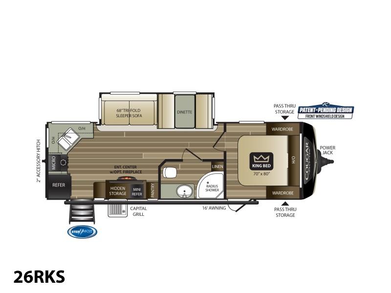 2019 Keystone RV Cougar Half-Ton 26RKS TRAVEL TRAILER